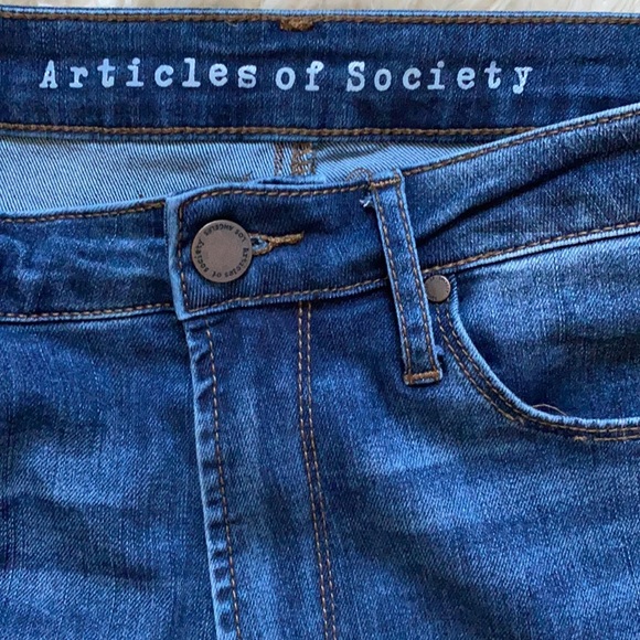 Articles of Society skinny medium blue high rise waisted jeans - Picture 5 of 8